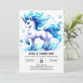 Boho Custom Horse Birthday Einladung (Stehend Vorderseite)