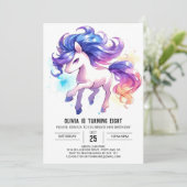 Boho Custom Horse Birthday Einladung (Stehend Vorderseite)