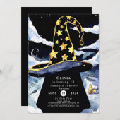 Boho Custom Magic Wizard Geburtstag Einladung (Vorne/Hinten)