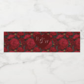 Boho-Custom-Nelken-Blumen-Sommerhochzeit Wasserflaschenetikett (Einzelnes Label)