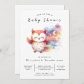 Boho Custom Owl Baby Dusche Einladung (Vorne/Hinten)