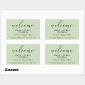 Boho Custom Wedding Welcome Rectwinkelaufkleber Rechteckiger Aufkleber (Blatt)