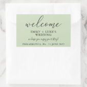 Boho Custom Wedding Welcome Rectwinkelaufkleber Rechteckiger Aufkleber (Tasche)