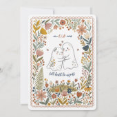 Boho Cute Ghosts Wedding Invitation Einladung (Rückseite)
