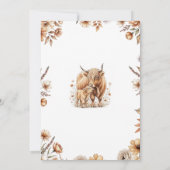 Boho Cute Highland Cow Baby Shower (Rückseite)