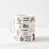 Boho Daily Erinnerungen Affirmations Kaffeetasse (Vorderseite Links)