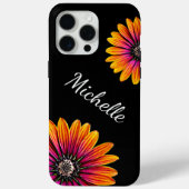 Boho Daisies Botanisches Rustikales Schwarzes Case-Mate iPhone Hülle (Rückseite)