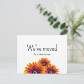 Boho Daisies einfache botanische Wir bewegen uns Ankündigungspostkarte (Stehend Vorderseite)