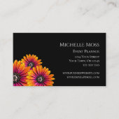 Boho Daisies Modernes botanisches Schwarz-weiß Visitenkarte (Vorderseite)