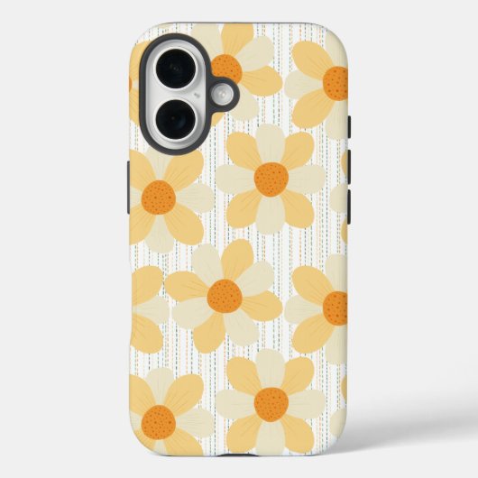 Boho Daisies + Regenbogenregen Case-Mate iPhone Hülle (Rückseite)