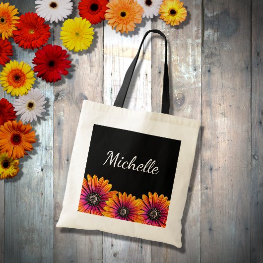 Boho Daisies Rustic Floral Botanical White Tragetasche