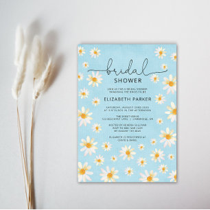 Boho Daisies Watercolor Brautparty Party Einladung