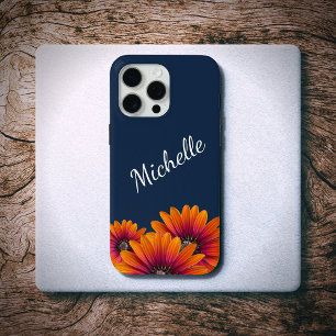 Boho Daisies Whimsical Botanical Navy Blue Case-Mate iPhone Hülle
