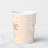 Boho Daisy 1. Geburtstag Pappbecher (Rechts)
