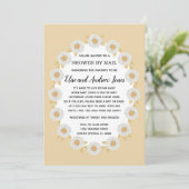 Boho Daisy Baby Girl Baby Shower by Mail Einladung (Stehend Vorderseite)
