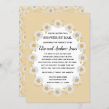 Boho Daisy Baby Girl Baby Shower by Mail