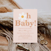 Boho Daisy Baby Girl Shower Einladung