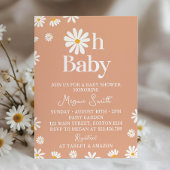 Boho Daisy Baby Shower Einladung