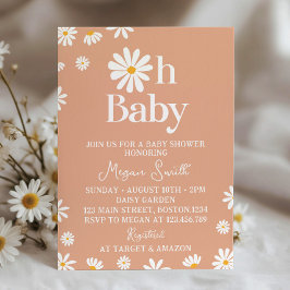 Boho Daisy Baby Shower Einladung