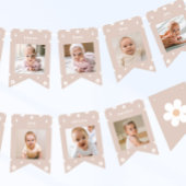Boho Daisy Banner zum ersten Geburtstag Foto