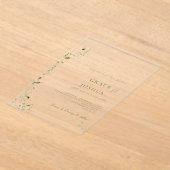 Boho Daisy Beidge Wildblume Hochzeit Acryleinladungen (Ablage )