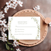 Boho Daisy Beidge Wildblume Wedding RSVP Karte