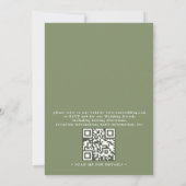Boho Daisy Beidge Wildflower QR Code Wedding Einladung (Rückseite)