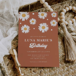 Boho Daisy Birthday Einladungen
