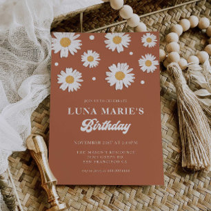Boho Daisy Birthday Einladungen