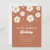 Boho Daisy Birthday Einladungen (Vorderseite)