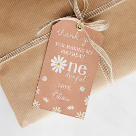 Boho Daisy Birthday Party Danke Tag Geschenkanhänger