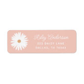 Boho Daisy Birthday Party Rücksendeadresse (Vorne)