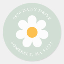 Boho Daisy Birthday Party Rücksendeadresse