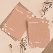 Boho Daisy Birthday Time Capsule Note Card Dankeskarte