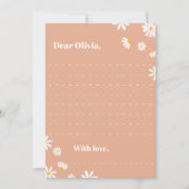 Boho Daisy Birthday Time Capsule Note Card Dankeskarte (Vorderseite)