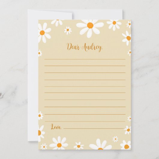 Boho Daisy Bitrhday Note Time Kapselkarte Dankeskarte (Vorderseite)