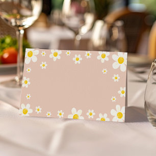 Boho Daisy Bloom Birthday Party Food Zelt Platzkarte