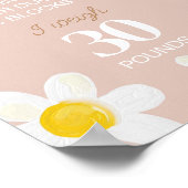 Boho Daisy Bloom Erstes Jahr Foto Milestone Poster (Ecke)