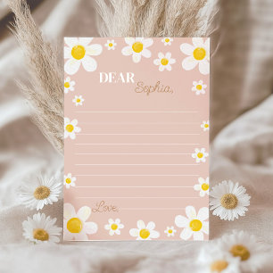 Boho Daisy Bloom Time Capsule Note Card Dankeskarte