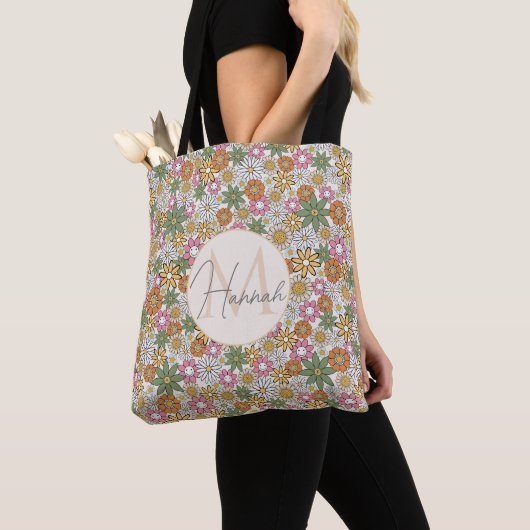 Boho Daisy Blume 70er Groovy Floral Tasche (Von Nahem)