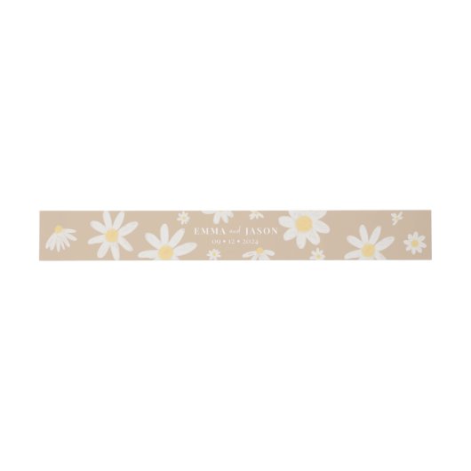 Boho Daisy Blume Einladung Bly Band (Flach)