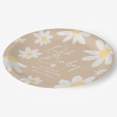 Boho Daisy Blume Paper Tellers Pappteller (Schrägansicht)
