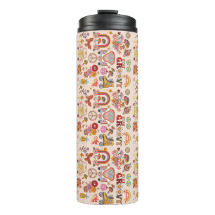 Boho Daisy Blume Retro Groovy Blumendesign Thermosbecher