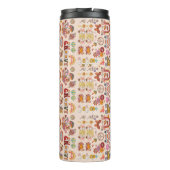 Boho Daisy Blume Retro Groovy Blumendesign Thermosbecher (Rückseite)
