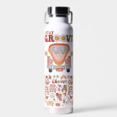 Boho Daisy Blume Retro Groovy Blumendesign Trinkflasche (Vorne)