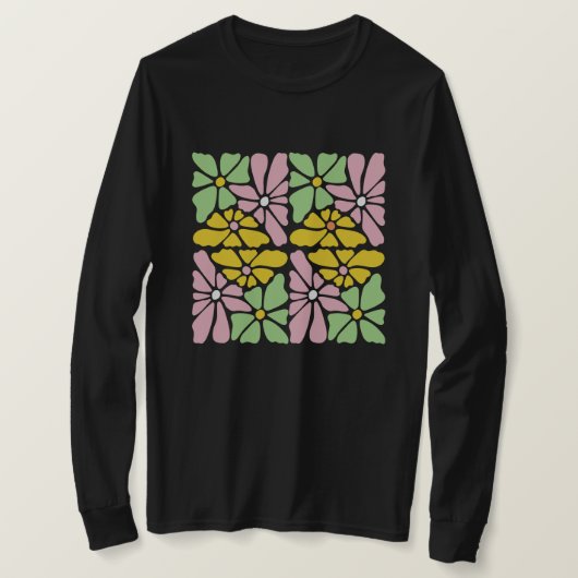 Boho Daisy Blume - T - Shirt Floral rétro (Design vorne)