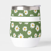 Boho-Daisy-Blumenmuster Grün (Links)