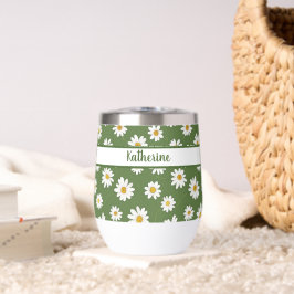 Boho-Daisy-Blumenmuster Grün