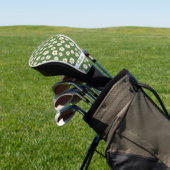 Boho-Daisy-Blumenmuster Grüner Name Golf Headcover (In SItu)