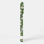 Boho-Daisy-Blumenmuster Grüner Name iPhone Hülle (Rechte Seite)